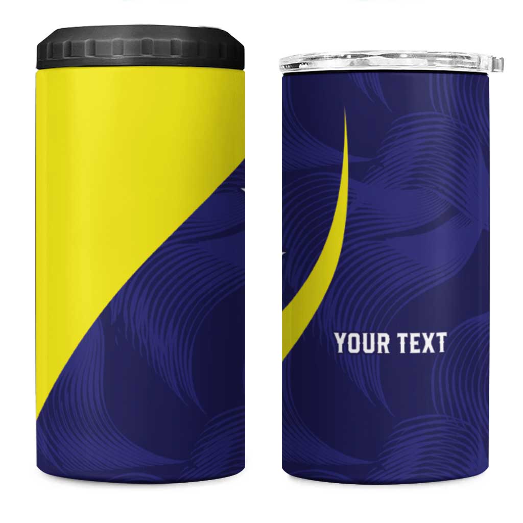 Felis dia di Bandera Curacao Personalized 4 in 1 Can Cooler Tumbler Curacao Flag Style - Wonder Print Shop