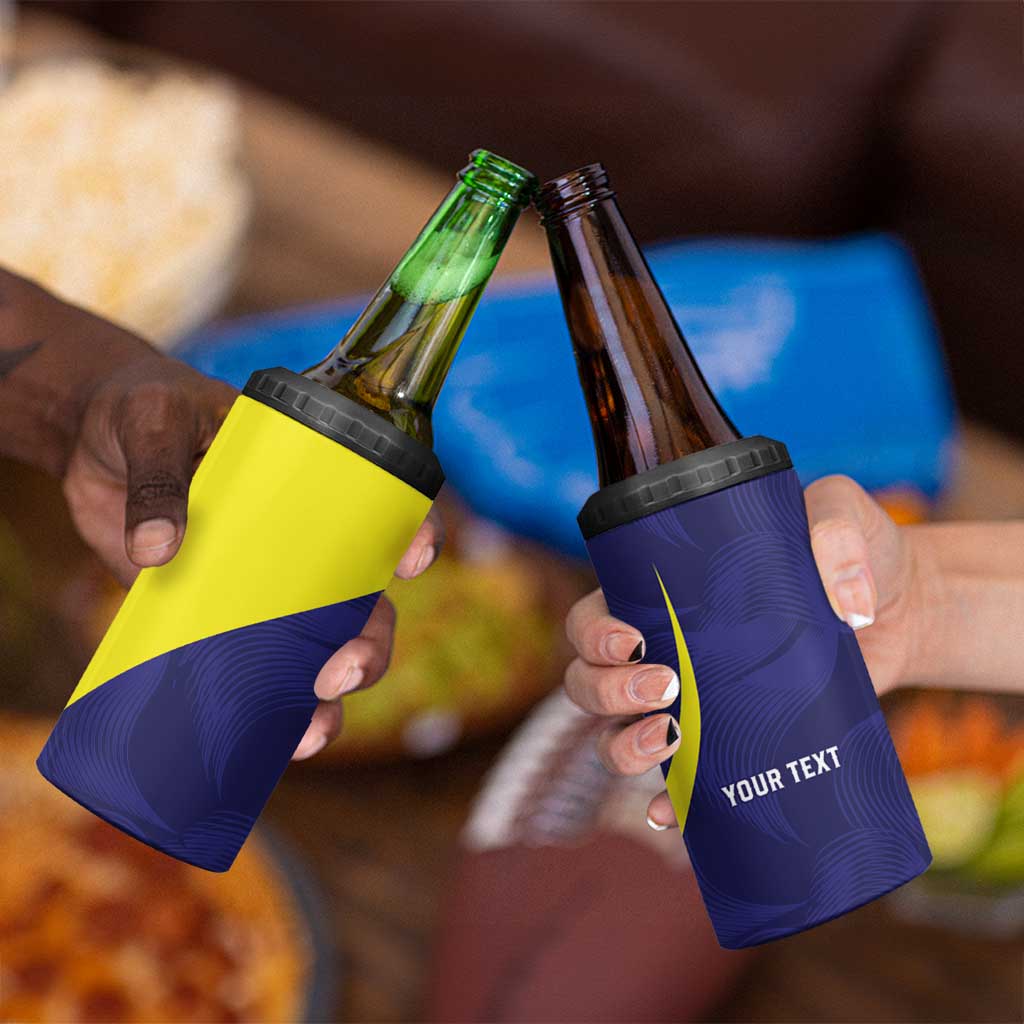 Felis dia di Bandera Curacao Personalized 4 in 1 Can Cooler Tumbler Curacao Flag Style - Wonder Print Shop