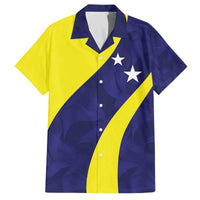 Felis dia di Bandera Curacao Personalized Family Matching Off The Shoulder Long Sleeve Dress and Hawaiian Shirt Curacao Flag Style - Wonder Print Shop