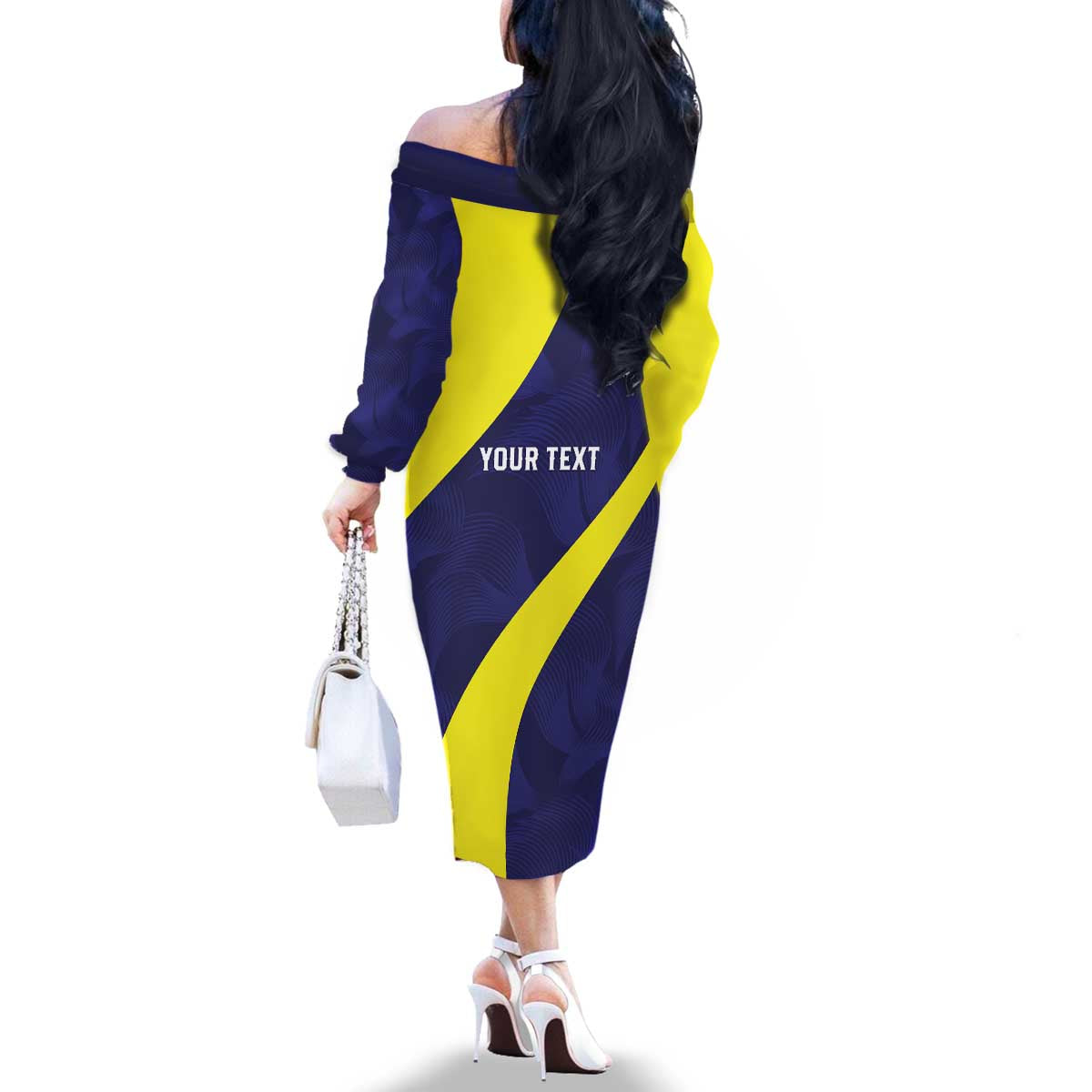 Felis dia di Bandera Curacao Personalized Family Matching Off The Shoulder Long Sleeve Dress and Hawaiian Shirt Curacao Flag Style - Wonder Print Shop