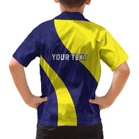 Felis dia di Bandera Curacao Personalized Family Matching Off Shoulder Short Dress and Hawaiian Shirt Curacao Flag Style - Wonder Print Shop