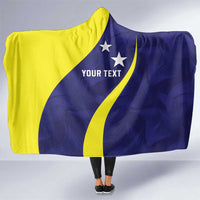 Felis dia di Bandera Curacao Personalized Hooded Blanket Curacao Flag Style - Wonder Print Shop