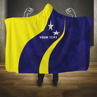 Felis dia di Bandera Curacao Personalized Hooded Blanket Curacao Flag Style - Wonder Print Shop
