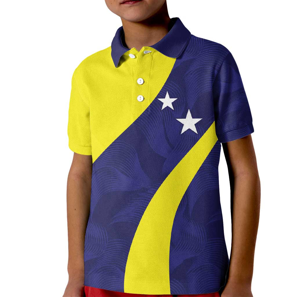 Felis dia di Bandera Curacao Personalized Kid Polo Shirt Curacao Flag Style - Wonder Print Shop