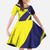 Felis dia di Bandera Curacao Personalized Kid Short Sleeve Dress Curacao Flag Style - Wonder Print Shop