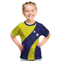 Felis dia di Bandera Curacao Personalized Kid T Shirt Curacao Flag Style - Wonder Print Shop