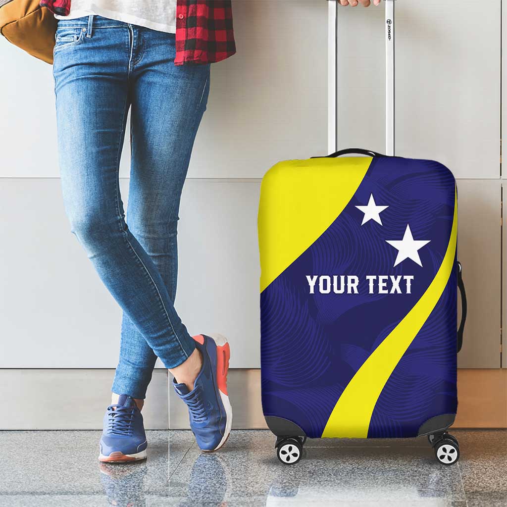 Felis dia di Bandera Curacao Personalized Luggage Cover Curacao Flag Style - Wonder Print Shop