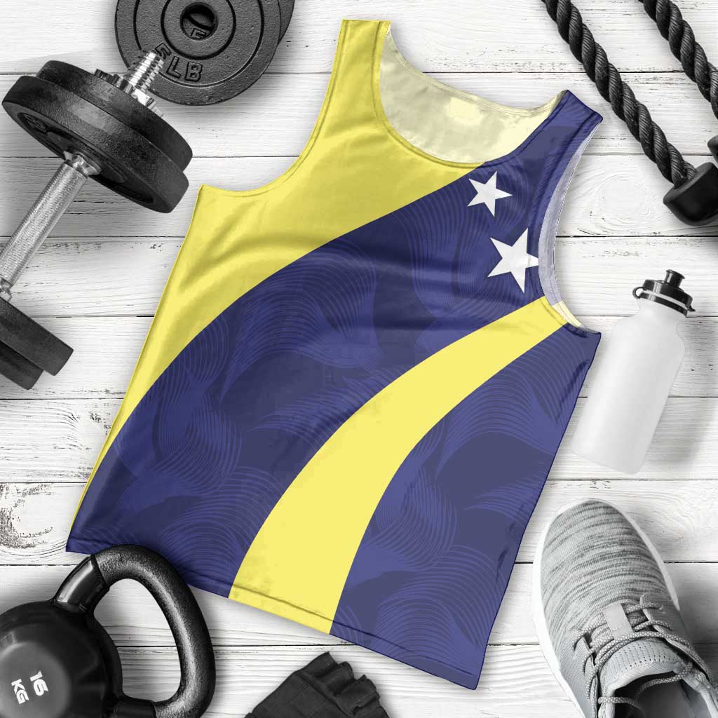 Felis dia di Bandera Curacao Personalized Men Tank Top Curacao Flag Style - Wonder Print Shop