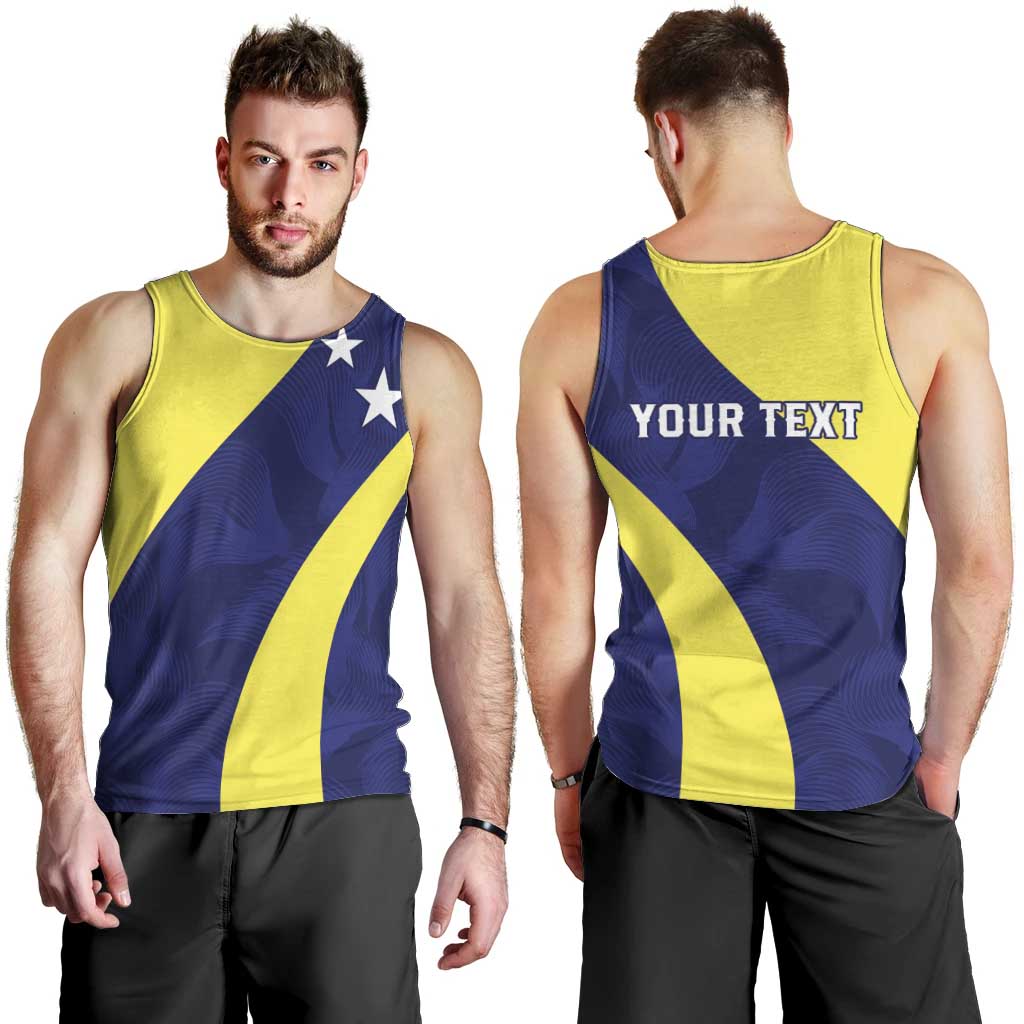 Felis dia di Bandera Curacao Personalized Men Tank Top Curacao Flag Style - Wonder Print Shop