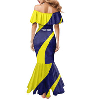 Felis dia di Bandera Curacao Personalized Mermaid Dress Curacao Flag Style - Wonder Print Shop