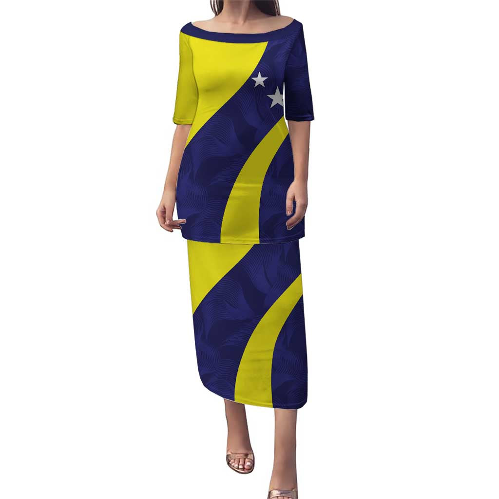 Felis dia di Bandera Curacao Personalized Puletasi Curacao Flag Style - Wonder Print Shop