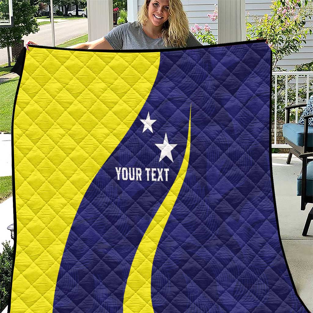 Felis dia di Bandera Curacao Personalized Quilt Curacao Flag Style - Wonder Print Shop