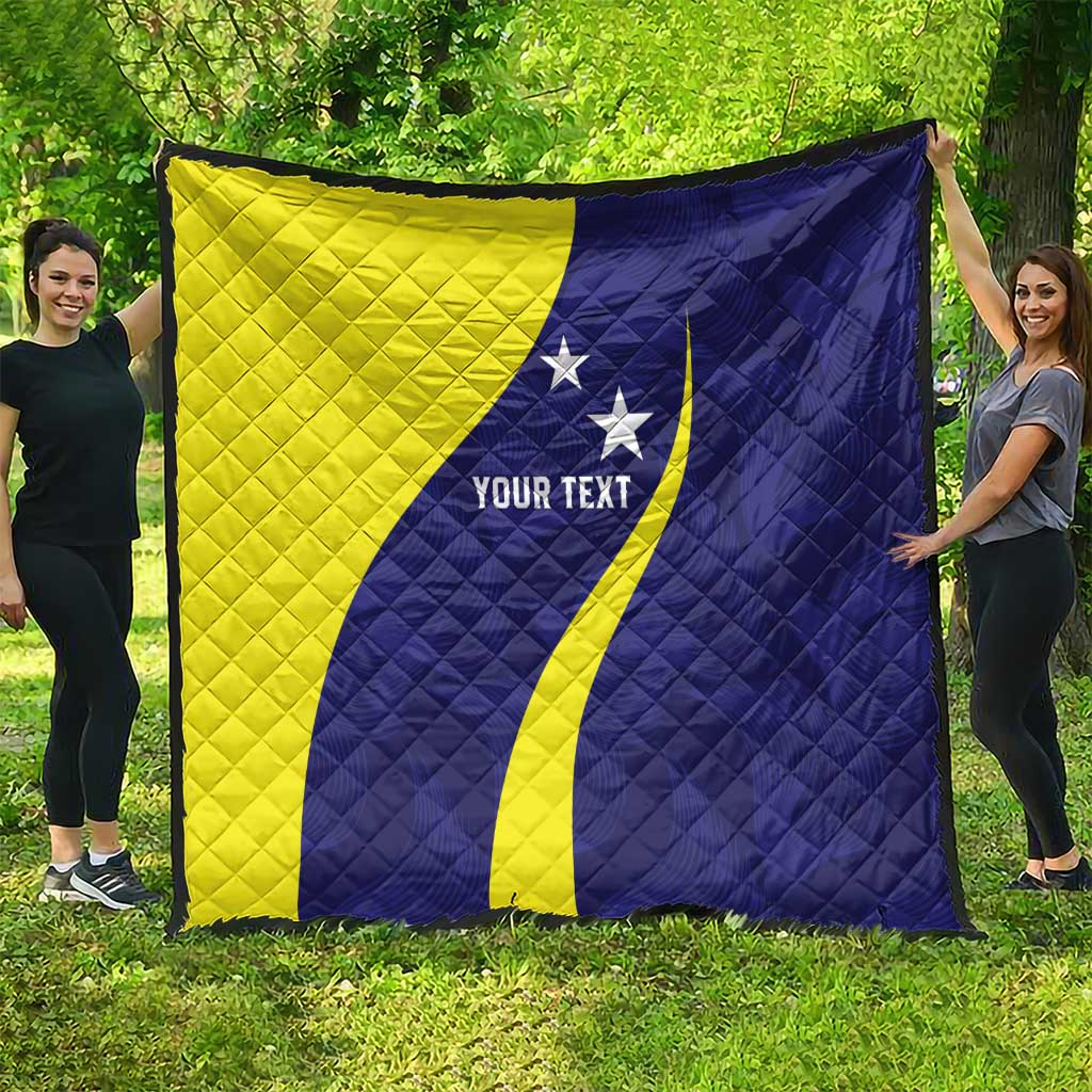 Felis dia di Bandera Curacao Personalized Quilt Curacao Flag Style - Wonder Print Shop