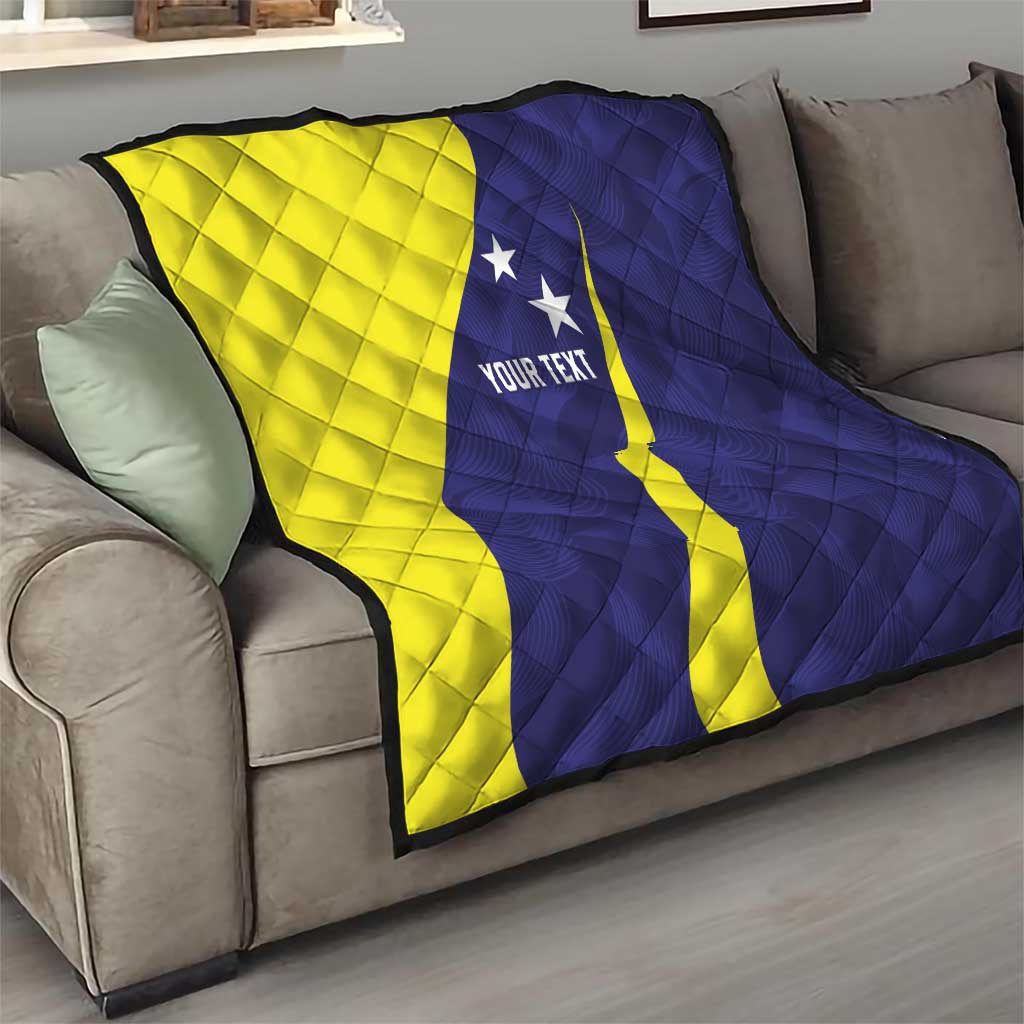 Felis dia di Bandera Curacao Personalized Quilt Curacao Flag Style - Wonder Print Shop