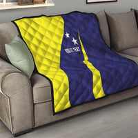 Felis dia di Bandera Curacao Personalized Quilt Curacao Flag Style - Wonder Print Shop