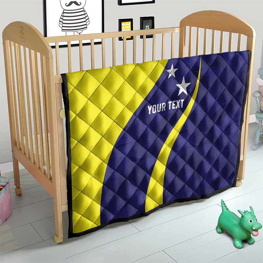 Felis dia di Bandera Curacao Personalized Quilt Curacao Flag Style - Wonder Print Shop