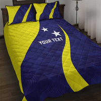 Felis dia di Bandera Curacao Personalized Quilt Bed Set Curacao Flag Style - Wonder Print Shop