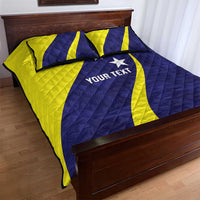 Felis dia di Bandera Curacao Personalized Quilt Bed Set Curacao Flag Style - Wonder Print Shop