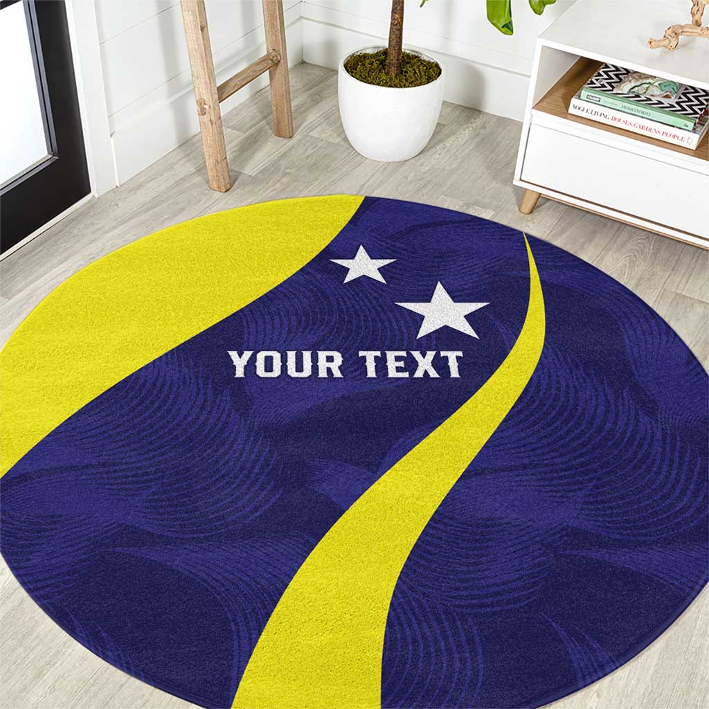 Felis dia di Bandera Curacao Personalized Round Carpet Curacao Flag Style - Wonder Print Shop