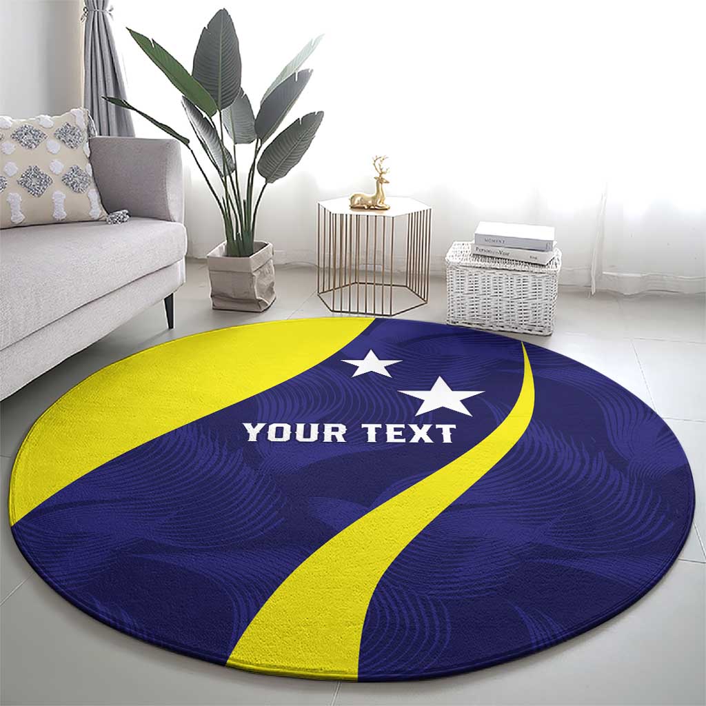 Felis dia di Bandera Curacao Personalized Round Carpet Curacao Flag Style - Wonder Print Shop