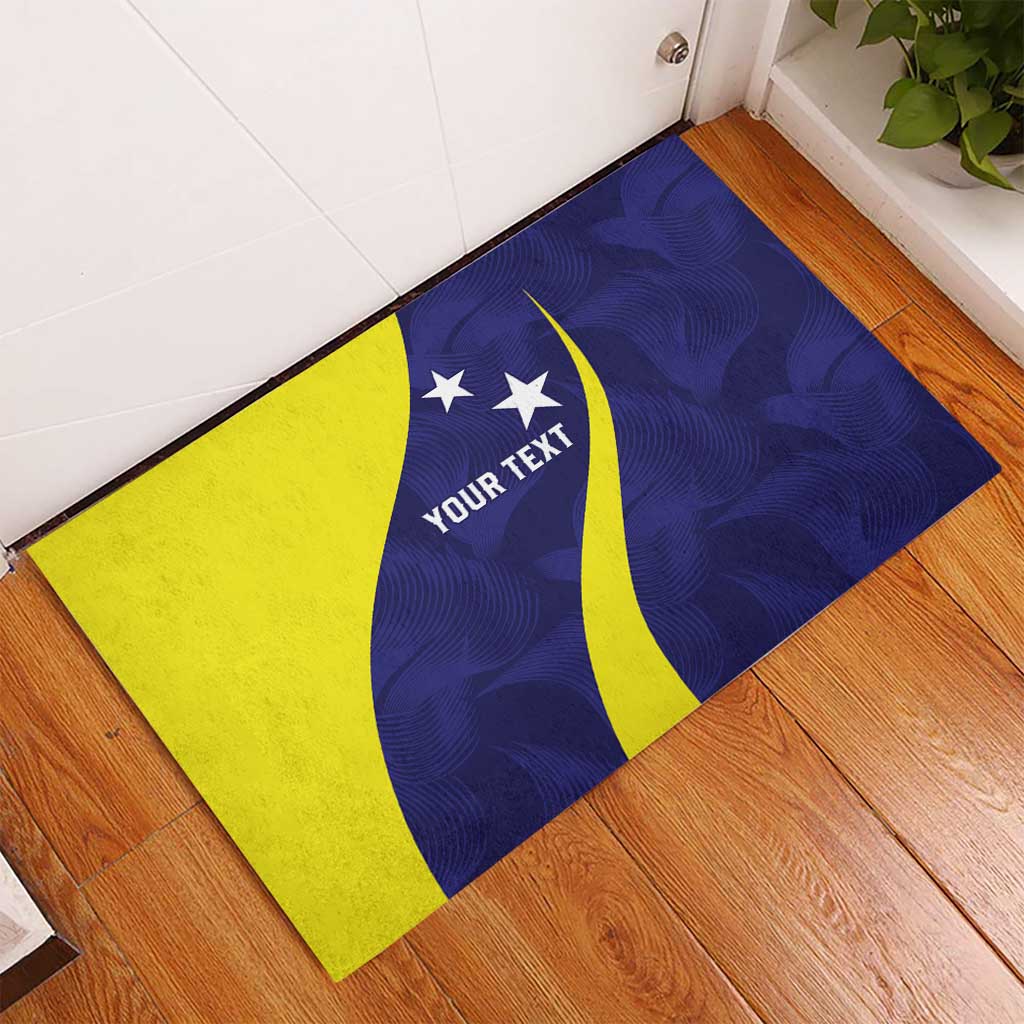 Felis dia di Bandera Curacao Personalized Rubber Doormat Curacao Flag Style - Wonder Print Shop