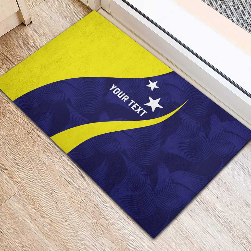 Felis dia di Bandera Curacao Personalized Rubber Doormat Curacao Flag Style - Wonder Print Shop