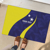 Felis dia di Bandera Curacao Personalized Rubber Doormat Curacao Flag Style - Wonder Print Shop