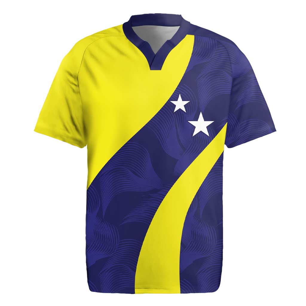 Felis dia di Bandera Curacao Personalized Rugby Jersey Curacao Flag Style - Wonder Print Shop