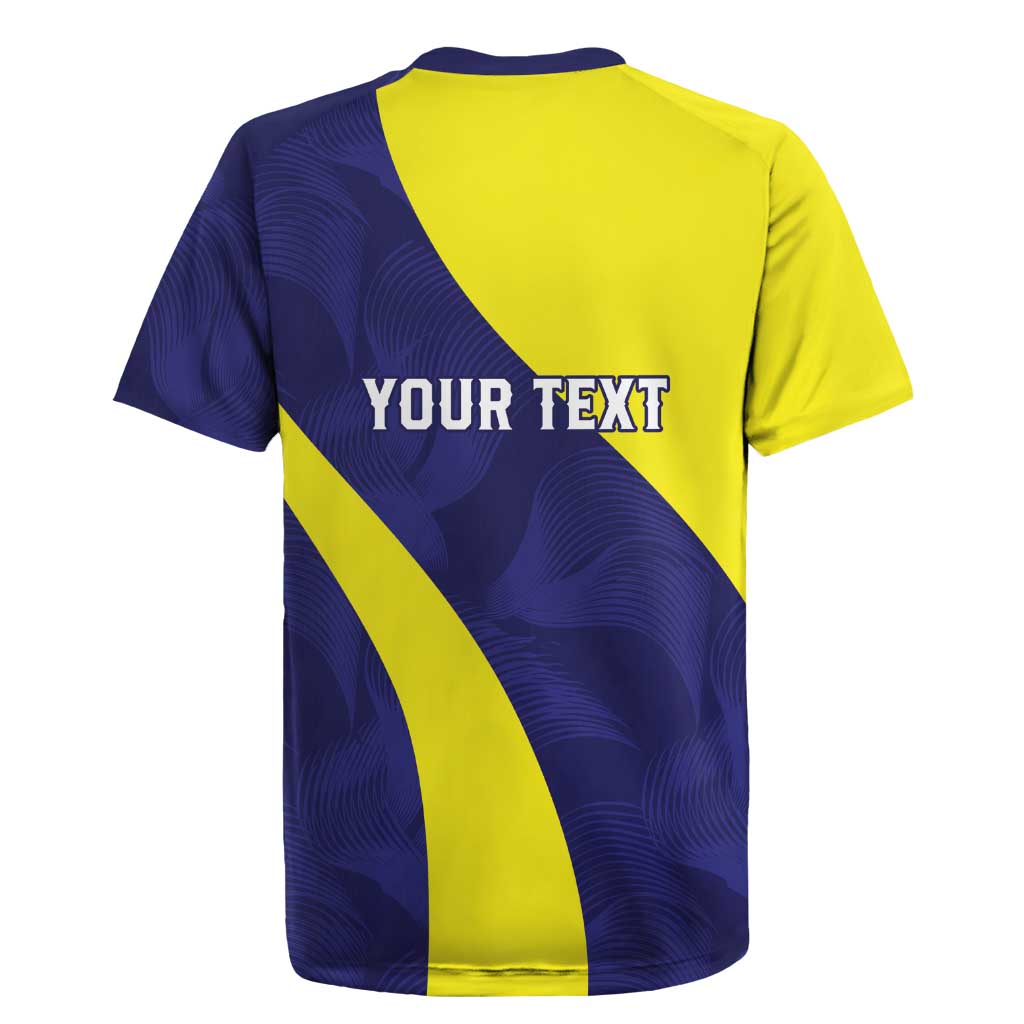 Felis dia di Bandera Curacao Personalized Rugby Jersey Curacao Flag Style - Wonder Print Shop