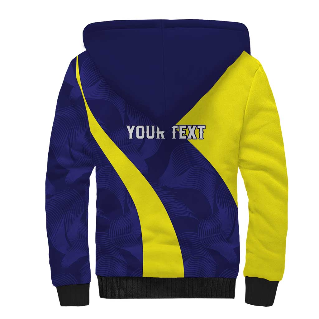 Felis dia di Bandera Curacao Personalized Sherpa Hoodie Curacao Flag Style - Wonder Print Shop