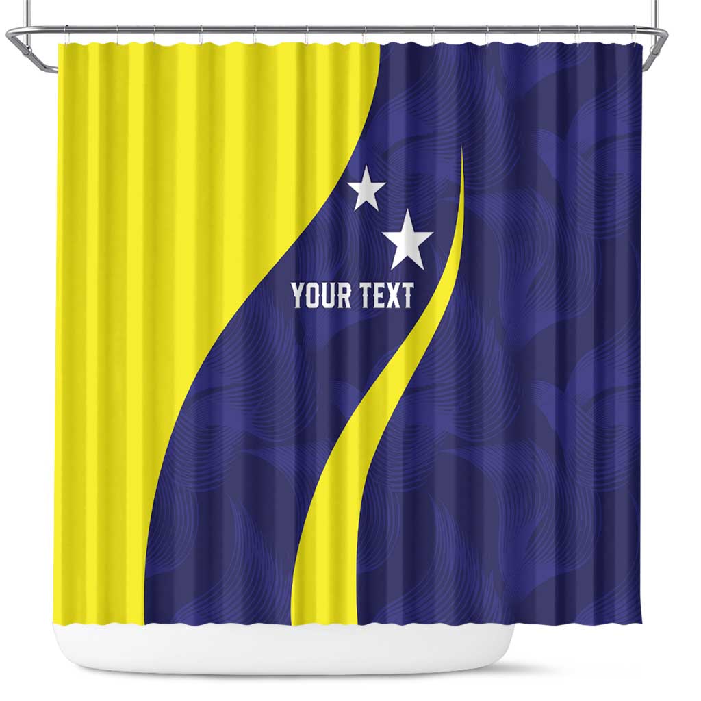 Felis dia di Bandera Curacao Personalized Shower Curtain Curacao Flag Style - Wonder Print Shop