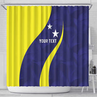 Felis dia di Bandera Curacao Personalized Shower Curtain Curacao Flag Style - Wonder Print Shop