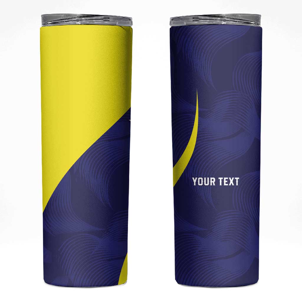 Felis dia di Bandera Curacao Personalized Skinny Tumbler Curacao Flag Style - Wonder Print Shop