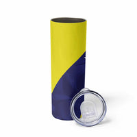 Felis dia di Bandera Curacao Personalized Skinny Tumbler Curacao Flag Style - Wonder Print Shop