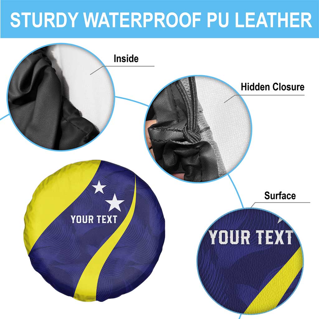 Felis dia di Bandera Curacao Personalized Spare Tire Cover Curacao Flag Style - Wonder Print Shop