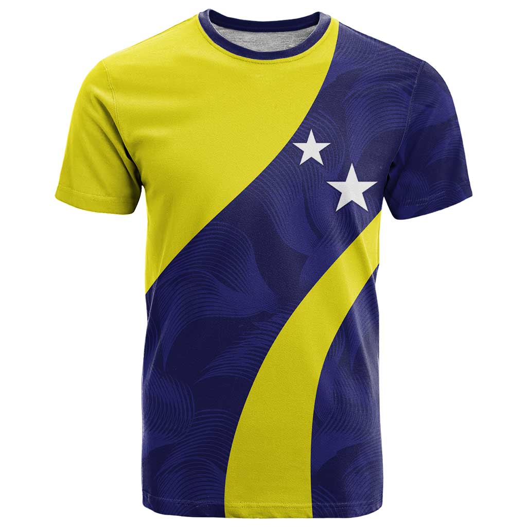 Felis dia di Bandera Curacao Personalized T Shirt Curacao Flag Style - Wonder Print Shop