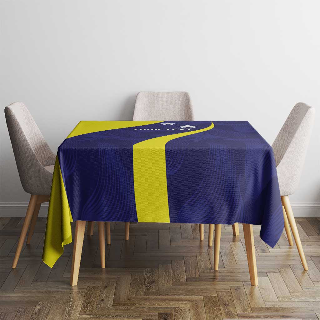 Felis dia di Bandera Curacao Personalized Tablecloth Curacao Flag Style - Wonder Print Shop