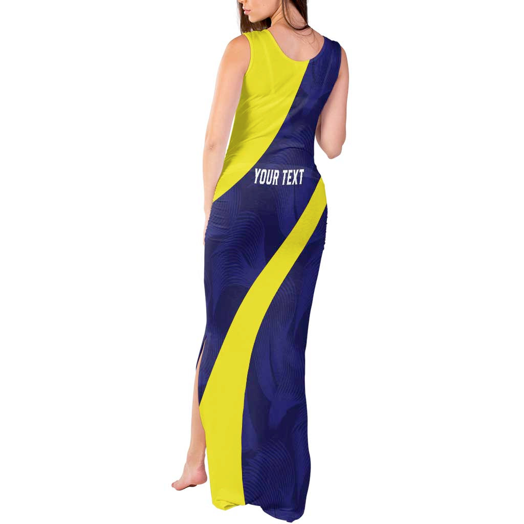Felis dia di Bandera Curacao Personalized Tank Maxi Dress Curacao Flag Style - Wonder Print Shop