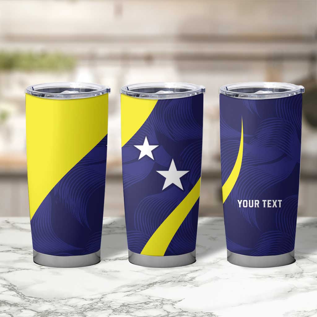 Felis dia di Bandera Curacao Personalized Tumbler Cup Curacao Flag Style - Wonder Print Shop