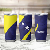 Felis dia di Bandera Curacao Personalized Tumbler Cup Curacao Flag Style - Wonder Print Shop