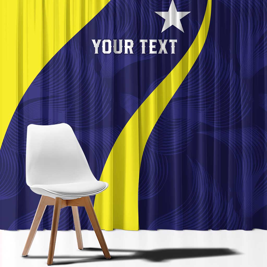Felis dia di Bandera Curacao Personalized Window Curtain Curacao Flag Style - Wonder Print Shop