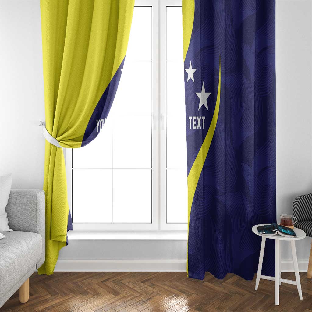 Felis dia di Bandera Curacao Personalized Window Curtain Curacao Flag Style - Wonder Print Shop