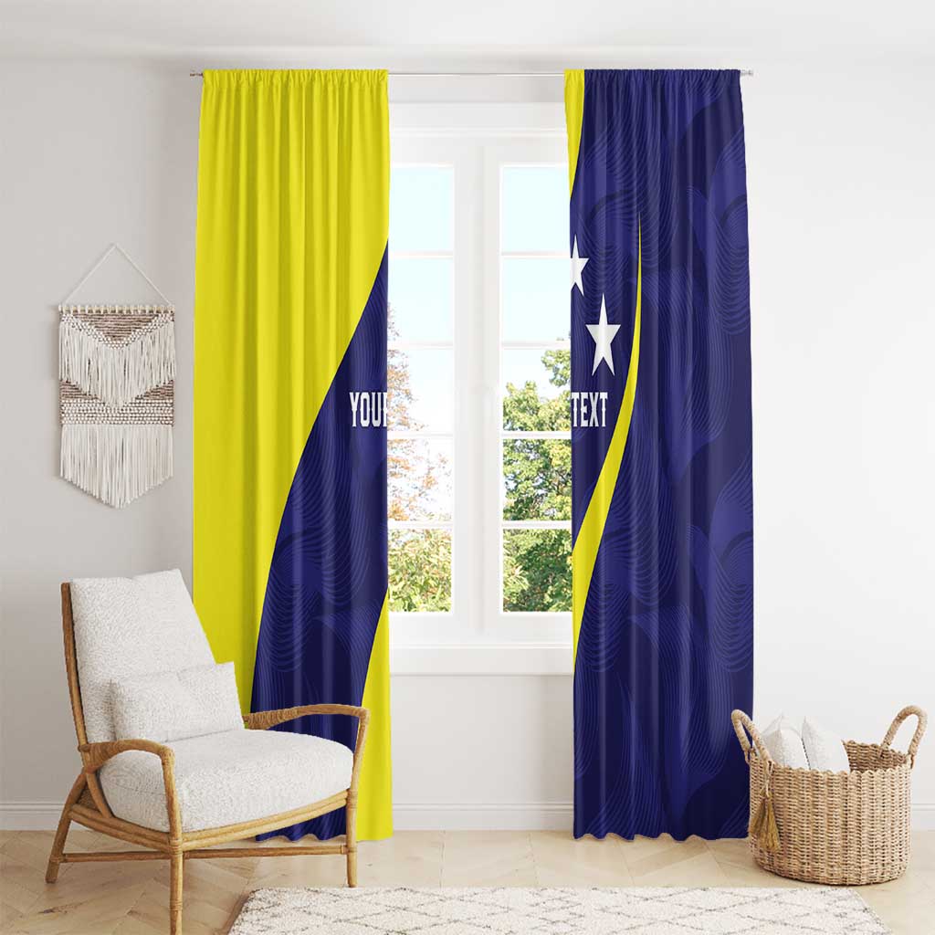 Felis dia di Bandera Curacao Personalized Window Curtain Curacao Flag Style - Wonder Print Shop