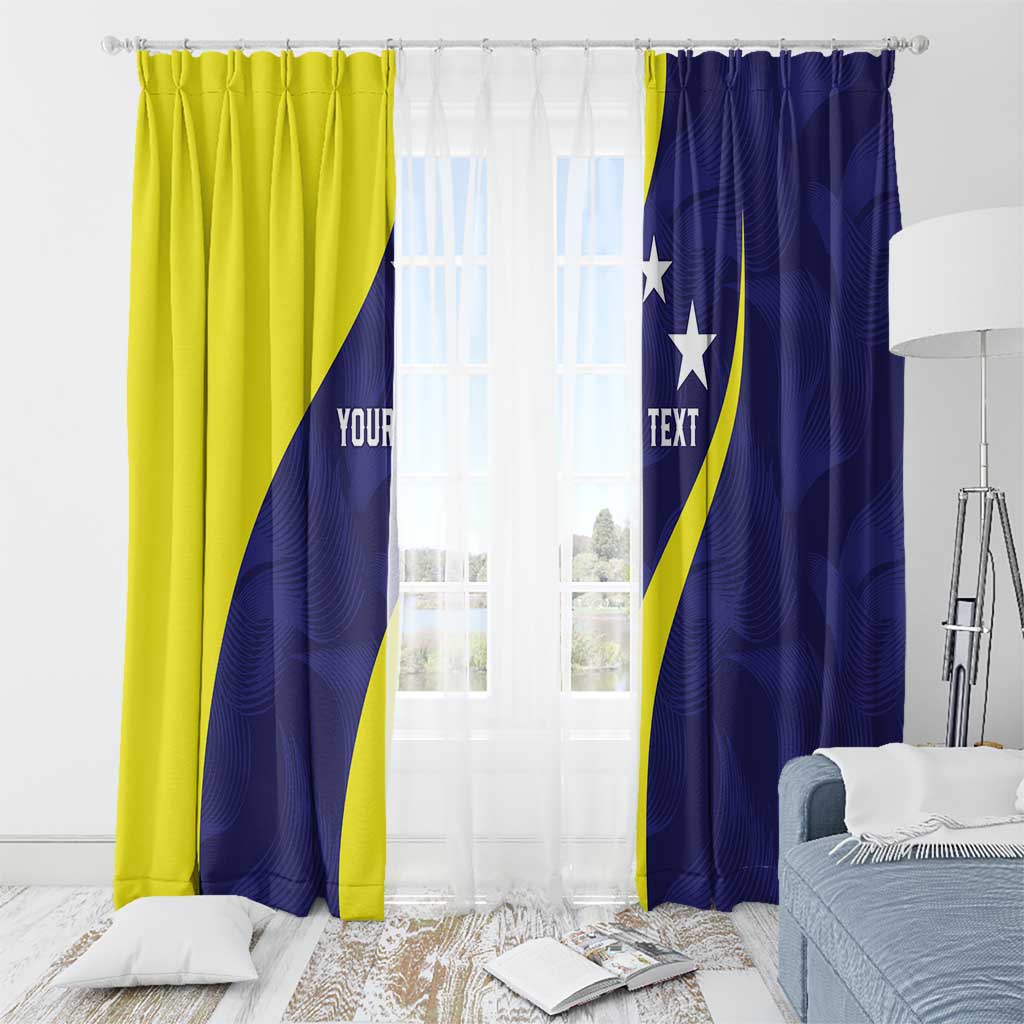 Felis dia di Bandera Curacao Personalized Window Curtain Curacao Flag Style - Wonder Print Shop