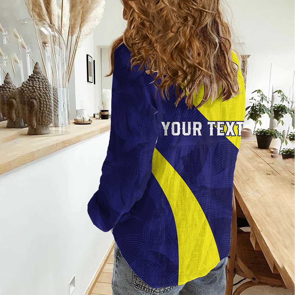 Felis dia di Bandera Curacao Personalized Women Casual Shirt Curacao Flag Style - Wonder Print Shop