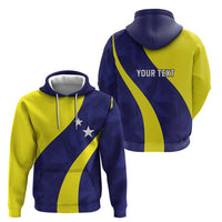 Felis dia di Bandera Curacao Personalized Zip Hoodie Curacao Flag Style - Wonder Print Shop