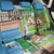 Feliz Dia de Madeira Personalized Back Car Seat Cover Traditional Palheiros Straw-roofed Houses - Wonder Print Shop