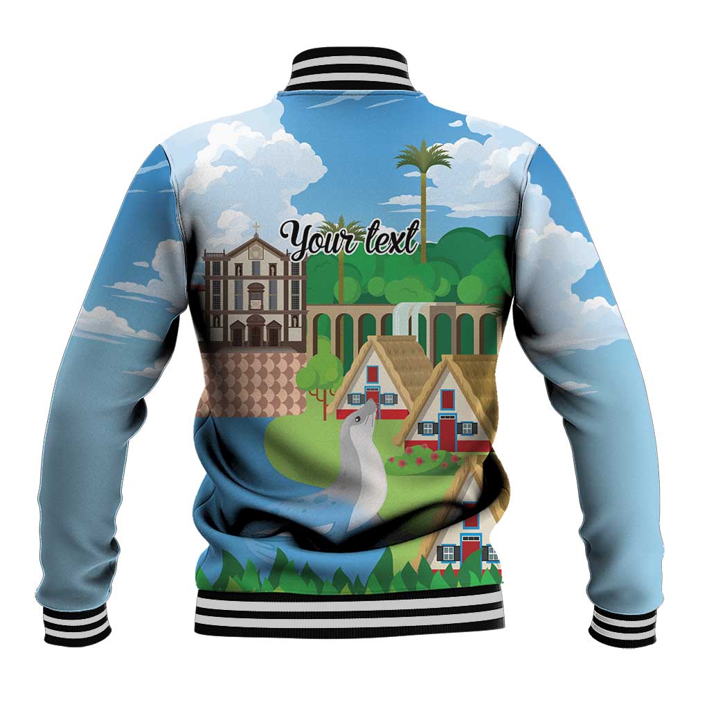 Feliz Dia de Madeira Personalized Baseball Jacket Traditional Palheiros Straw-roofed Houses - Wonder Print Shop