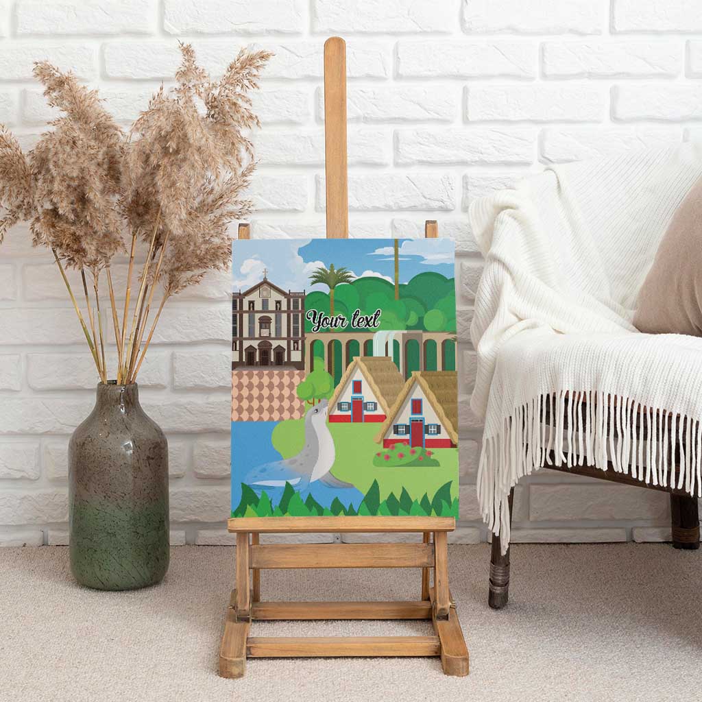 Feliz Dia de Madeira Personalized Canvas Wall Art Traditional Palheiros Straw-roofed Houses - Wonder Print Shop