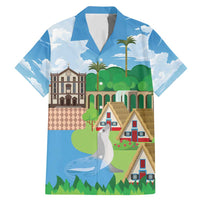 Feliz Dia de Madeira Personalized Family Matching Mermaid Dress and Hawaiian Shirt Traditional Palheiros Straw-roofed Houses - Wonder Print Shop